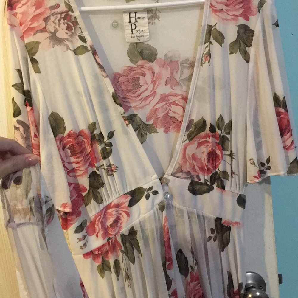 Silky soft flower print cardigan